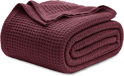Lichtgewicht Katoenen Wafelplaid Tweepersoonsbed Zacht Ademend Deken Scandinavisch Design 90x90 cm Woonkamer