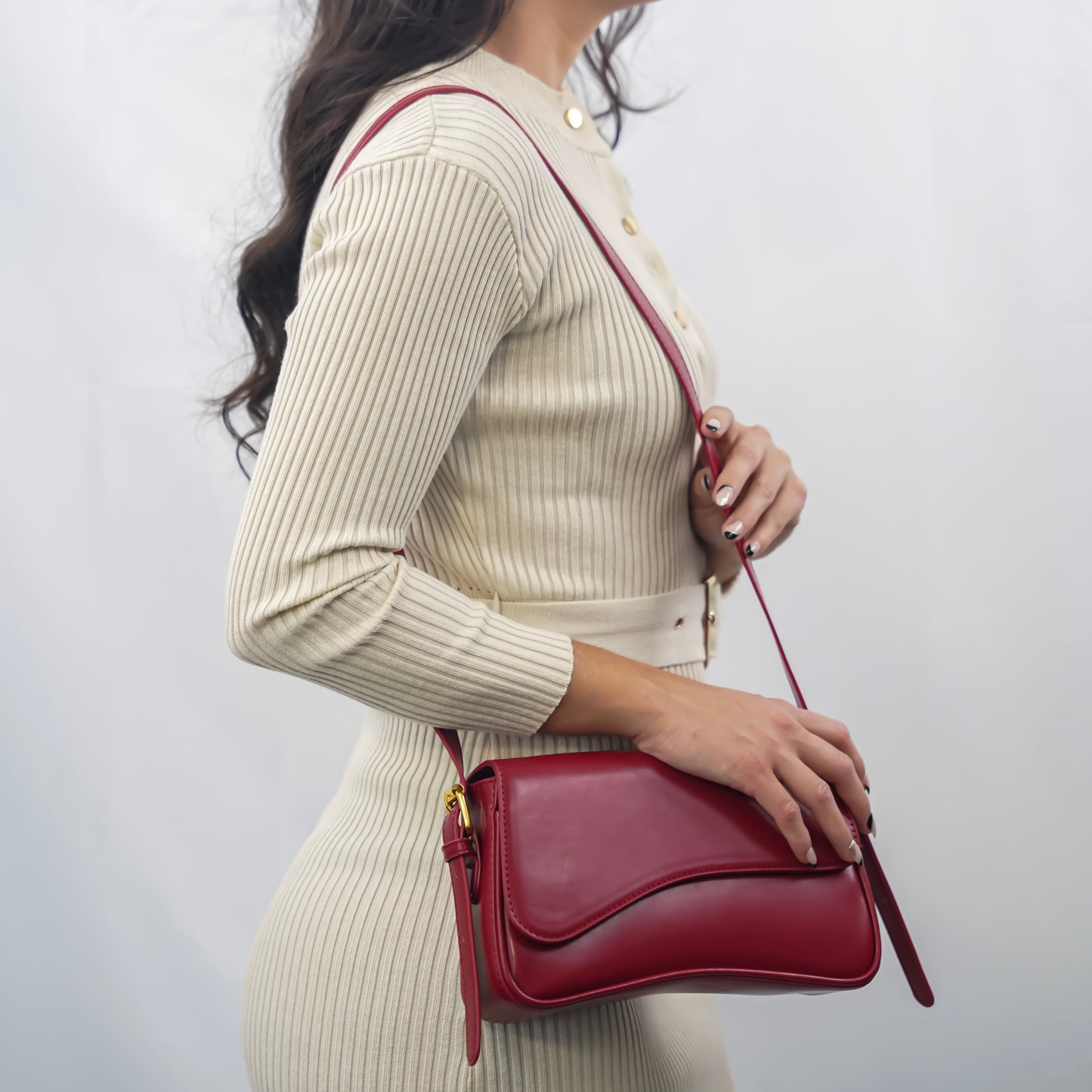Filo Schoudertas Trendy Design Modaal Leer