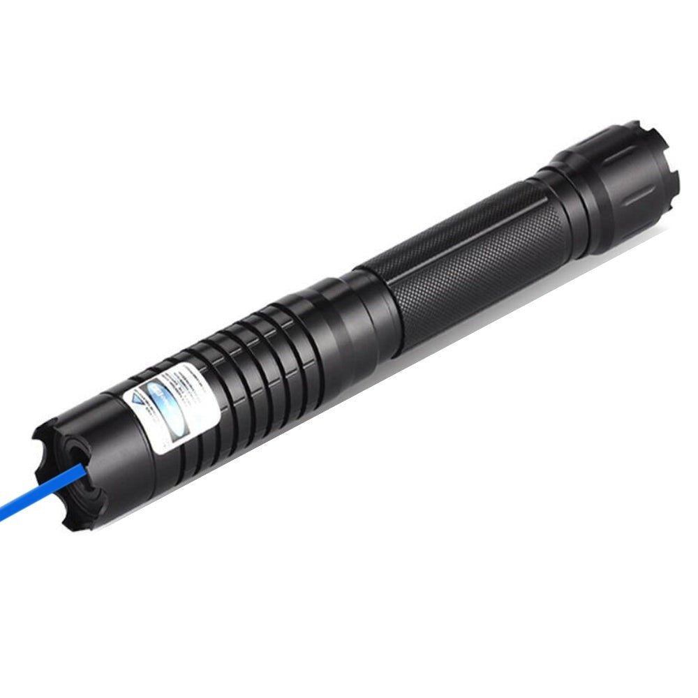 Tactische Laserzoeker 450nm Hoge Intensiteit Verstelbare Focus Aluminium Behuizing 5000m+ Bereik Outdoor Survival Zaklamp Vuurstarter Blauw Laser Compacte Krachtige Lichtstraal