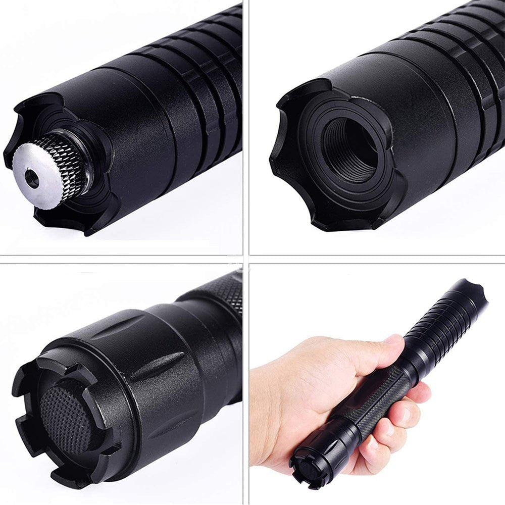 Tactische Laserzoeker 450nm Hoge Intensiteit Verstelbare Focus Aluminium Behuizing 5000m+ Bereik Outdoor Survival Zaklamp Vuurstarter Blauw Laser Compacte Krachtige Lichtstraal