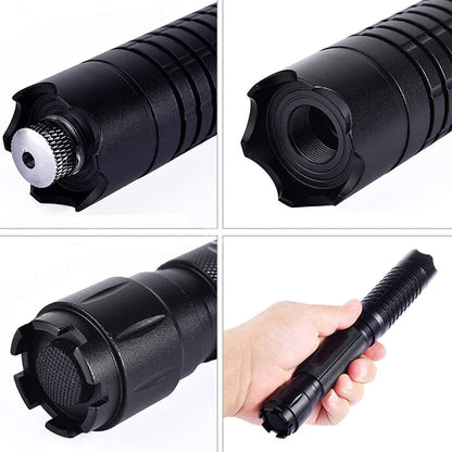 Tactische Laserzoeker 450nm Hoge Intensiteit Verstelbare Focus Aluminium Behuizing 5000m+ Bereik Outdoor Survival Zaklamp Vuurstarter Blauw Laser Compacte Krachtige Lichtstraal