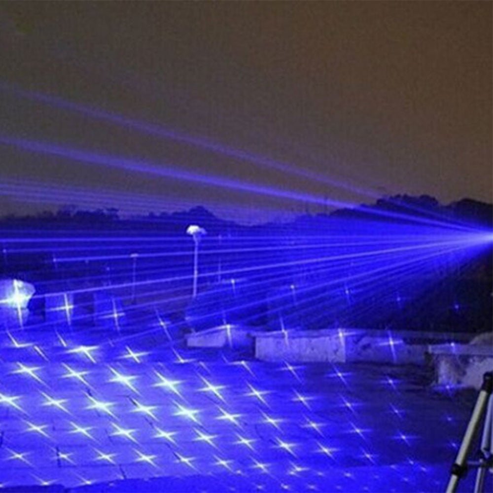 Tactische Laserzoeker 450nm Hoge Intensiteit Verstelbare Focus Aluminium Behuizing 5000m+ Bereik Outdoor Survival Zaklamp Vuurstarter Blauw Laser Compacte Krachtige Lichtstraal