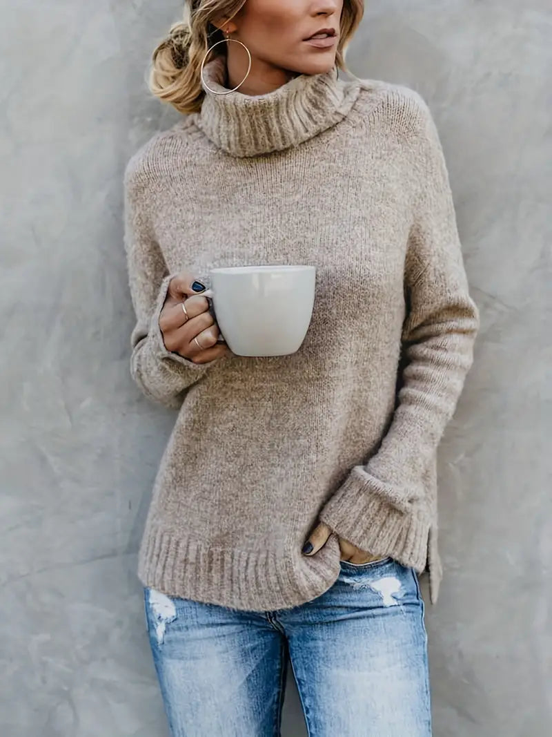 Vrouwelijke Trui Zacht Turtleneck Stijlvol Warm - StudioMarella