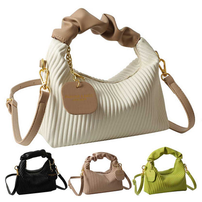 Dames Schoudertas Leer Geplooid Stijlvol Design