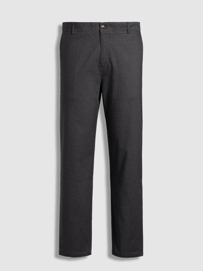 Donkerblauwe Chino Broek Mannen Slim Fit Modieus