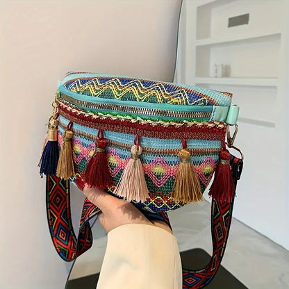 Boho Schoudertas Etnisch Leer Retro Stijl