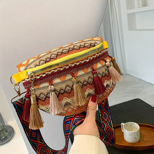 Boho Schoudertas Etnisch Leer Retro Stijl - StudioMarella