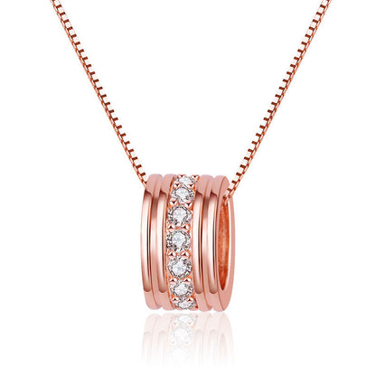 Dames Halsketting met Zirkonia Hanger Elegant Zilver