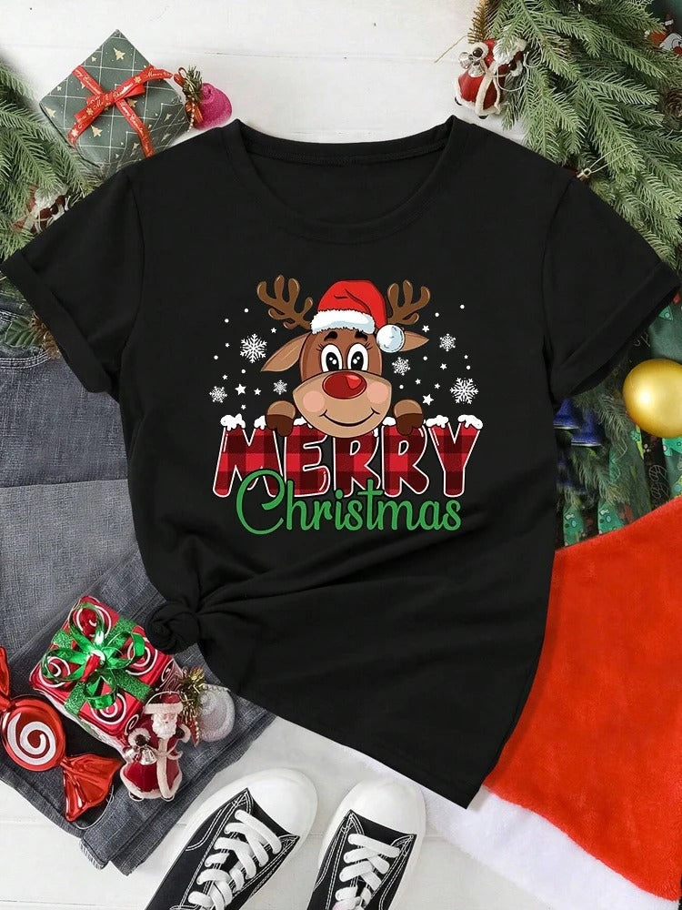 Kersttrui Korte Mouw Vrouwelijk Design