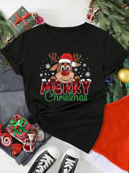 Kersttrui Korte Mouw Vrouwelijk Design