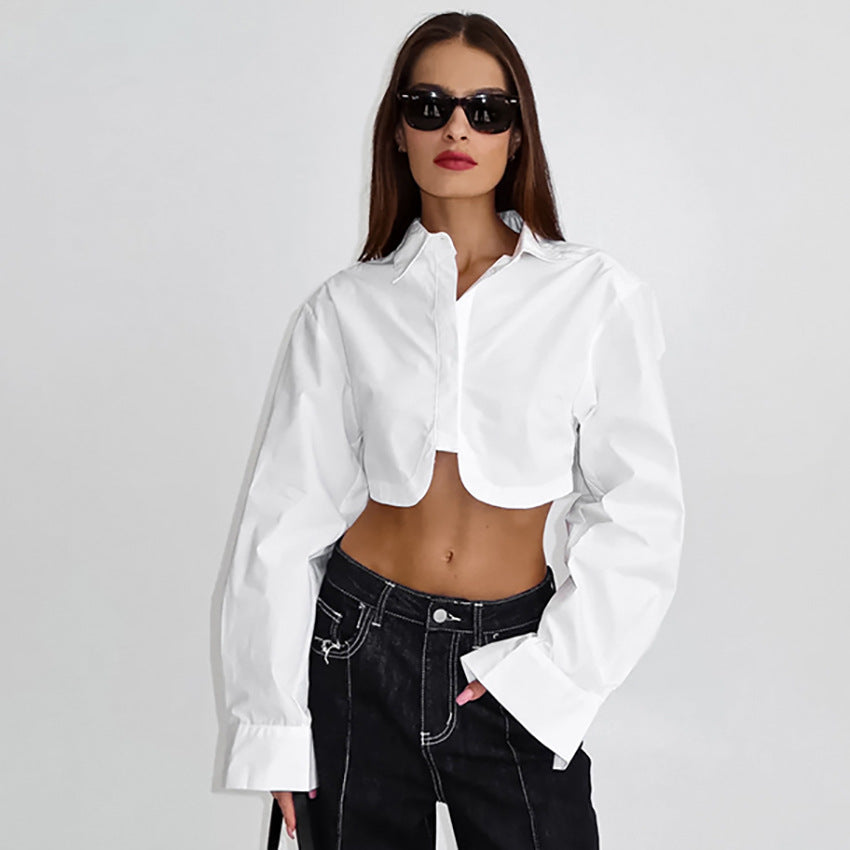 Dames Blouse Kort Model Moderne Stijl