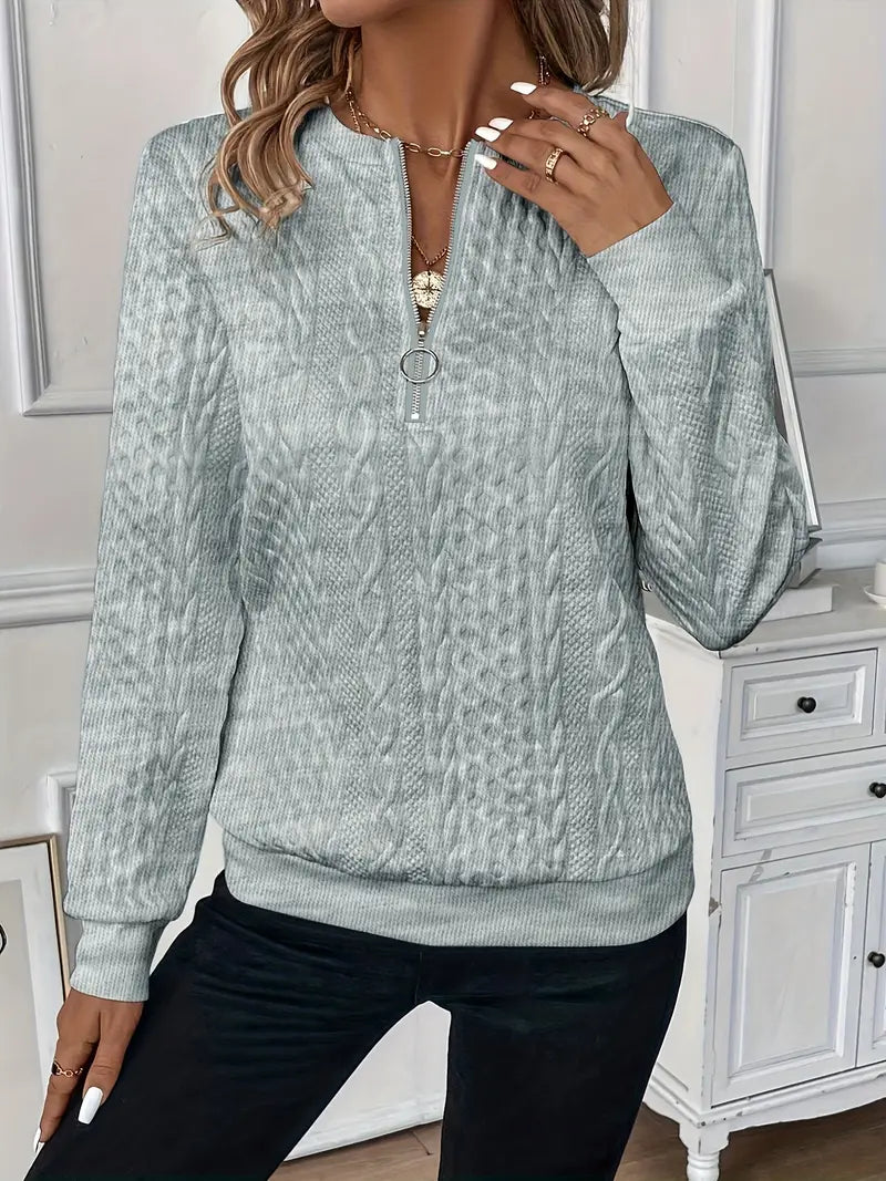 Dames Trui met Rits – Zachte Sweater voor Elke Dag