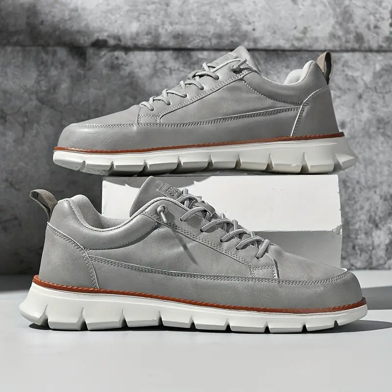 Lorenzo Sneakers van Leer Elegante Stijl