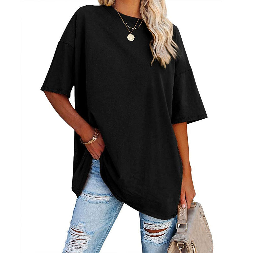 Dames Top Korte Mouwen Zomerse Losse Fit Casual