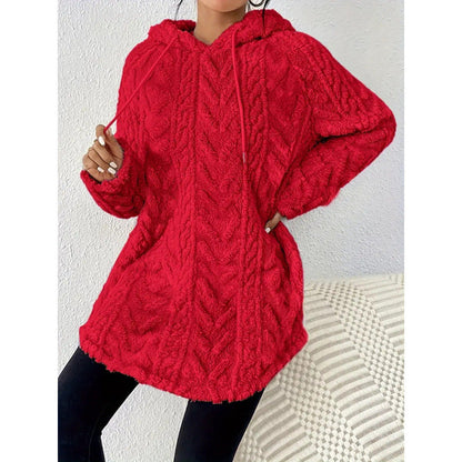 Dames Hoodie Gebreid Met Structuur Trendy Look