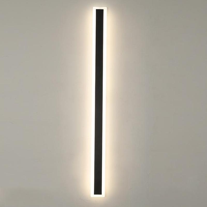 Buitenwandlamp LED Lineair Zwart Acryl IP65 Dimbaar Tuin Gevel Modern