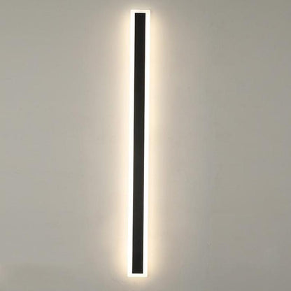 Buitenwandlamp LED Lineair Zwart Acryl IP65 Dimbaar Tuin Gevel Modern