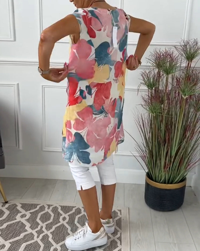 Vrouwelijke Lainey Bloemen Top Casual Lange Mouw