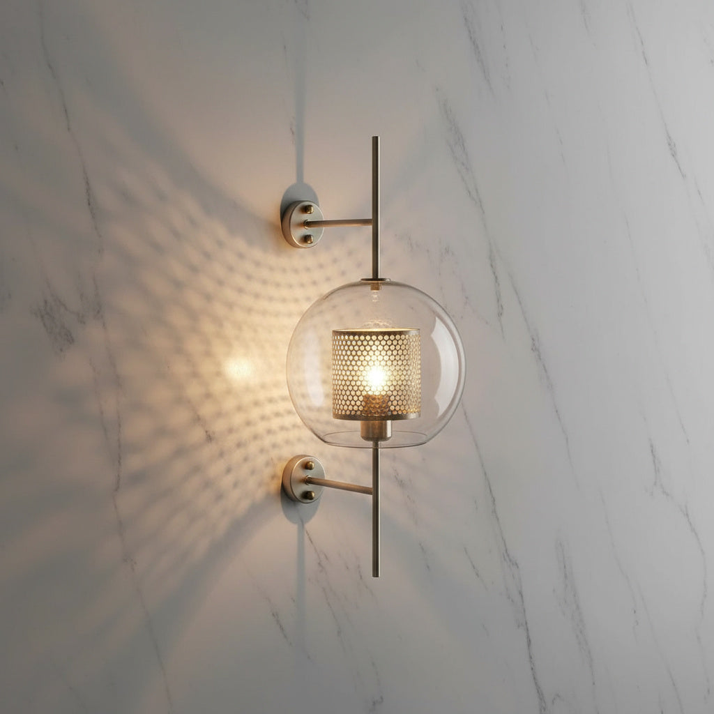 Moderne Glazen Wandlamp – Stijlvolle Verlichting met Klassieke Uitstraling