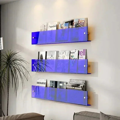 Wandplank PVC Zwevend Tijdschriftenrek 40cm 50cm 80cm Boeken Woonkamer Modern