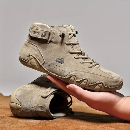 Waterdichte Heren Laarsschoenen met Hoge Schacht en Elastische Sluiting Kunstleer Robuust Straatmode