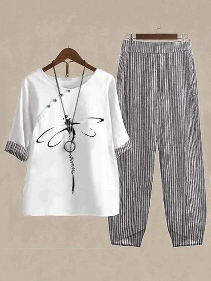Vrouwelijke Kledingset Tweedelig Casual Stijl