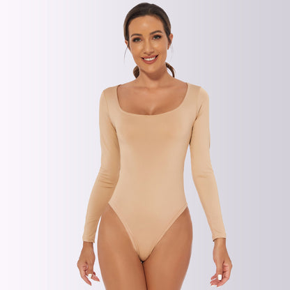 Dames Bodysuit Lange Mouwen Slank Makend Comfortabel