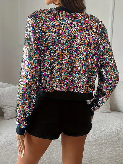 Dames Jasje Glitter Pailletten Feestelijk Casual