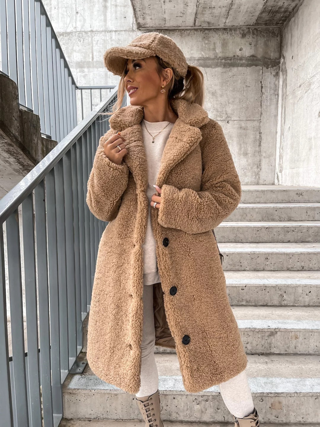 Dames Teddyjas Zacht Warm Elegante Style