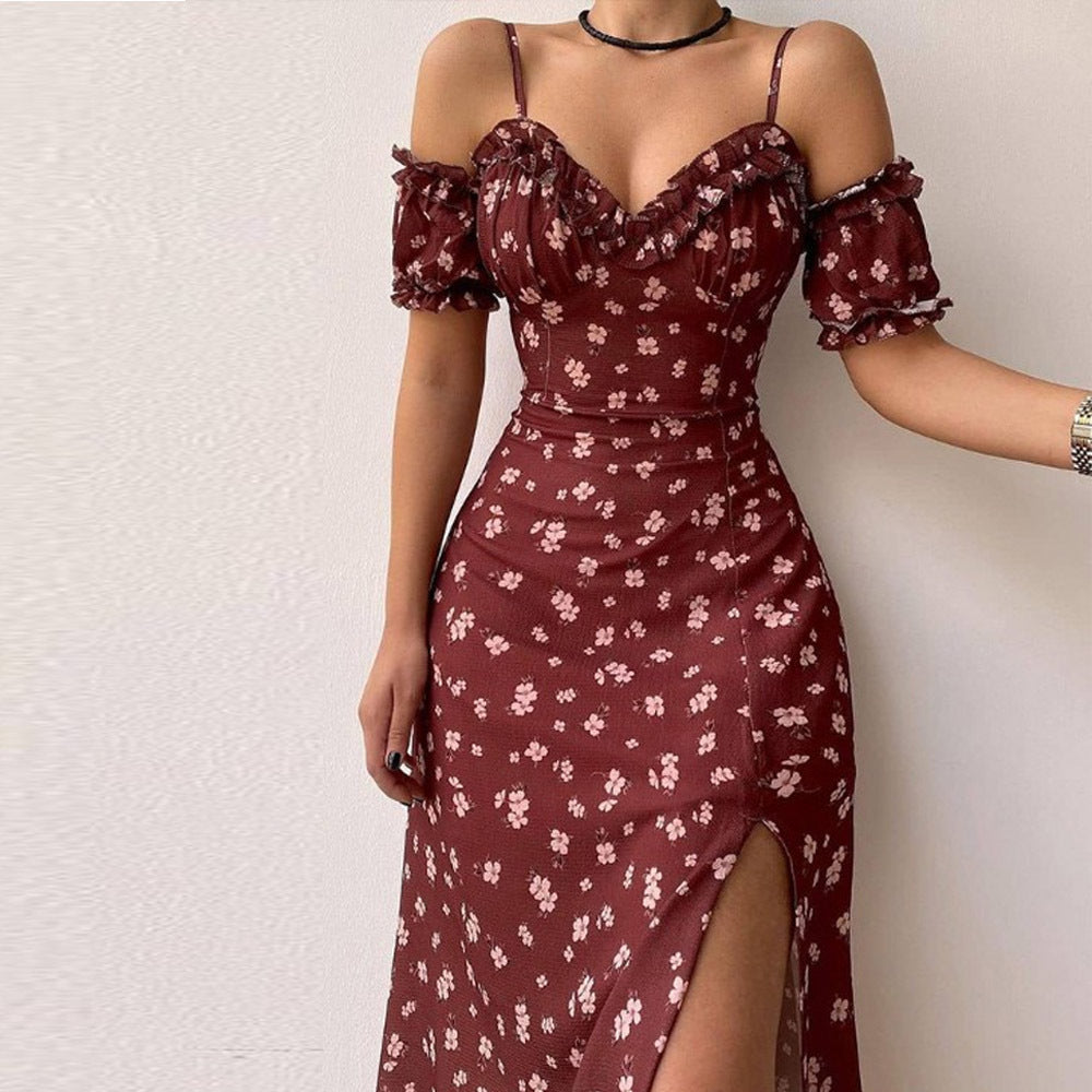 Korte Cocktailjurk V-hals Feestjurk voor Vrouw