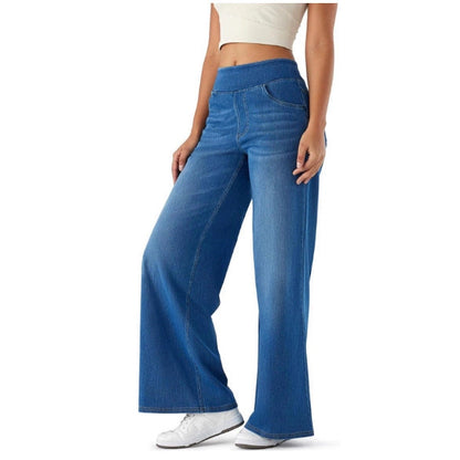 Dames Broek Wijd Model Stretch Denim