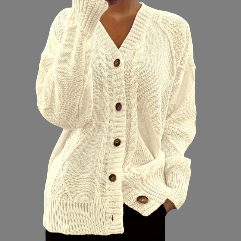 Dames Gebreide Vest Kabelbrei Stijlvol Elegante Look