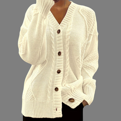 Dames Gebreide Vest Kabelbrei Stijlvol Elegante Look