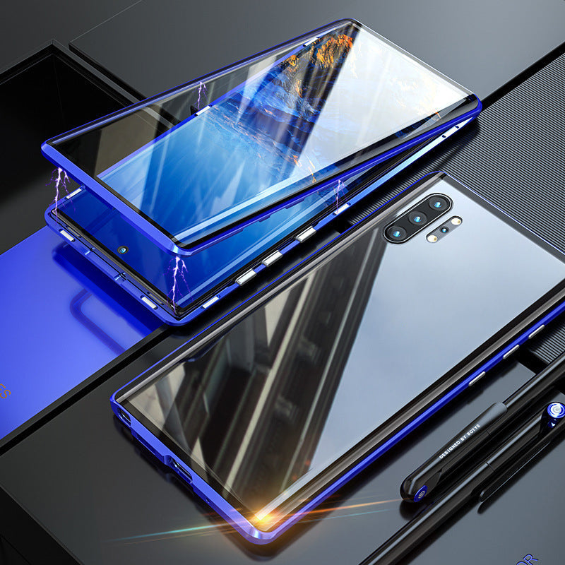 Magnetische Dubbelzijdige Telefoonhoes Gehard Glas voor Galaxy Modellen