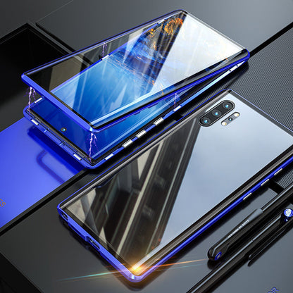 Magnetische Dubbelzijdige Telefoonhoes Gehard Glas voor Galaxy Modellen