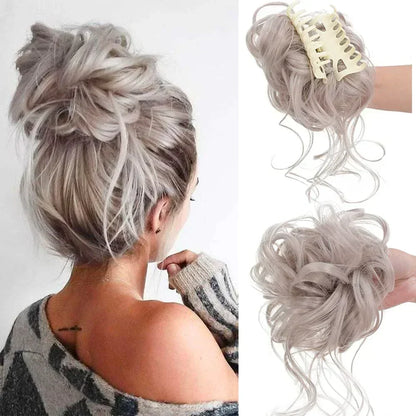 Haarknot met Krullen – Synthetisch Haar – Clip-On Knot – Volumineus – Verschillende Kleuren