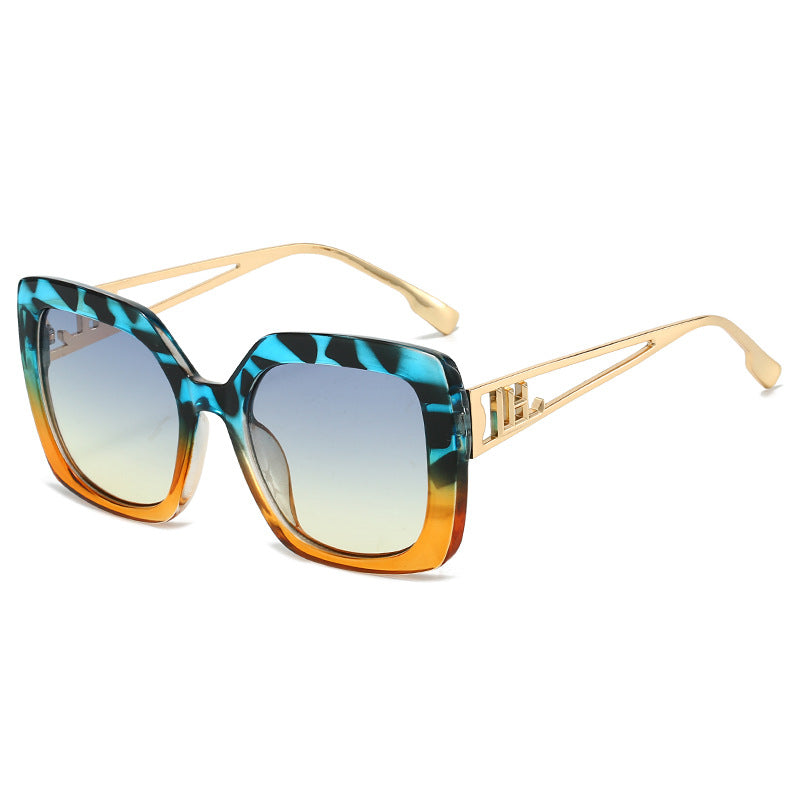 Dames Zonnebril Vierkant Luxe Montuur Met Glazen