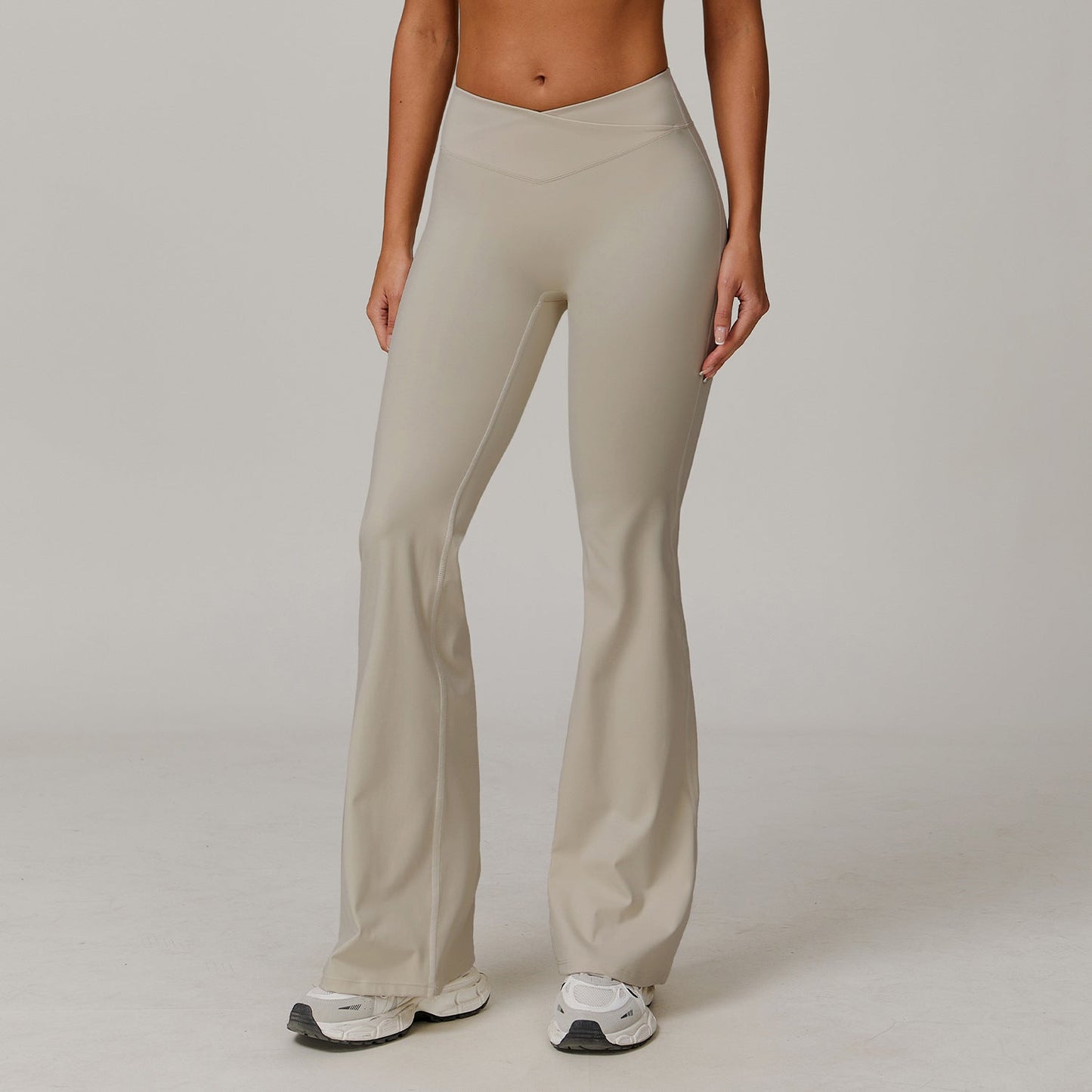 Dames Yoga Broek Hoge Taille Flare Sportbroek Zacht Elastisch