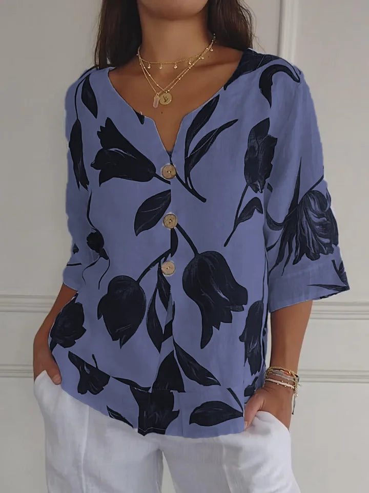 V-hals Tuniek Top Zomerse Jurk Stijl
