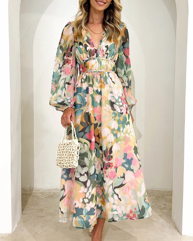 Dames Lange Jurk Boho Chic Stijl