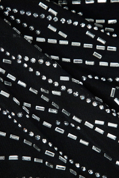 Mini-jurk met Strass Steentjes Glanzend en Kort