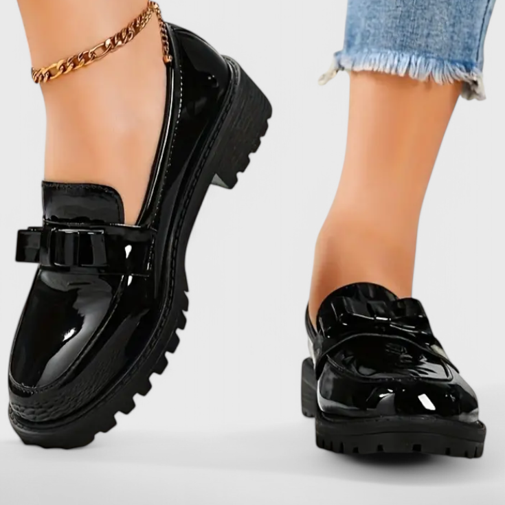 Dames Loafers Met Strikdetail Elegant
