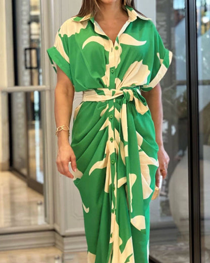 Midi Jurk Abito Elegante voor Vrouw