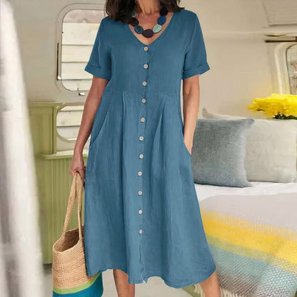 Luchtige Zomerjurk voor Dames – Comfortabele Losse Jurk