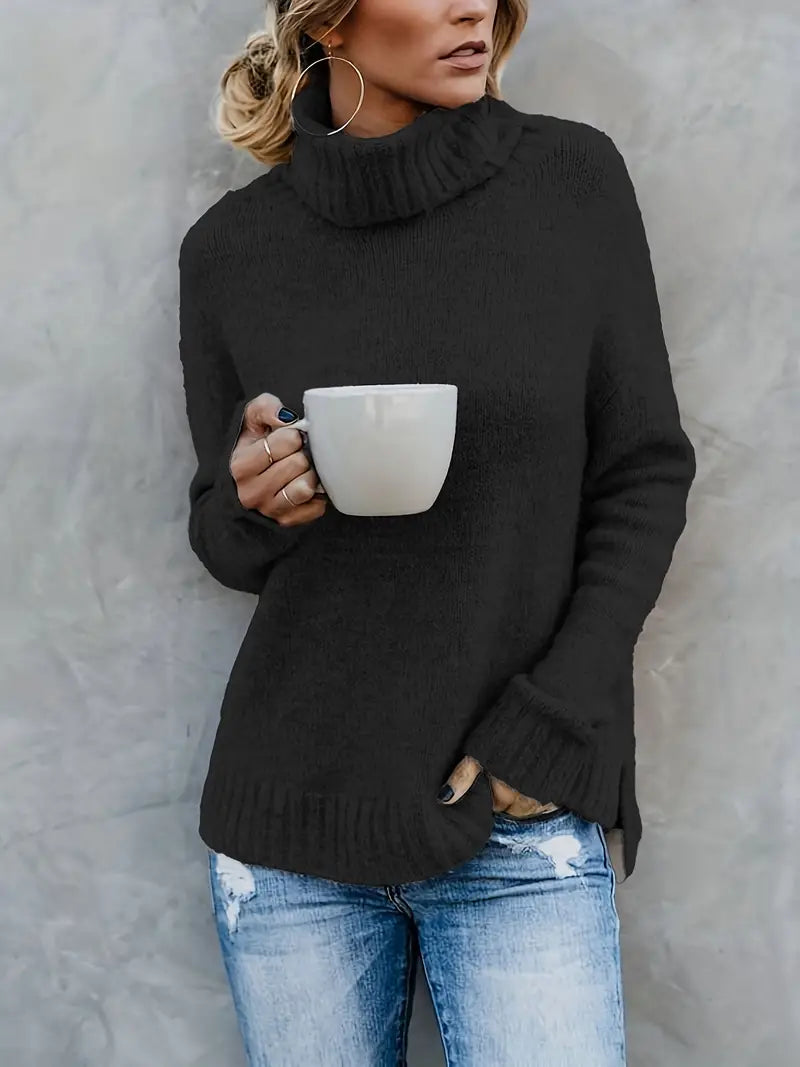 Vrouwelijke Trui Zacht Turtleneck Stijlvol Warm