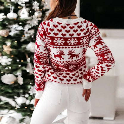 Kersttrui Alpaca Print Xmas Design