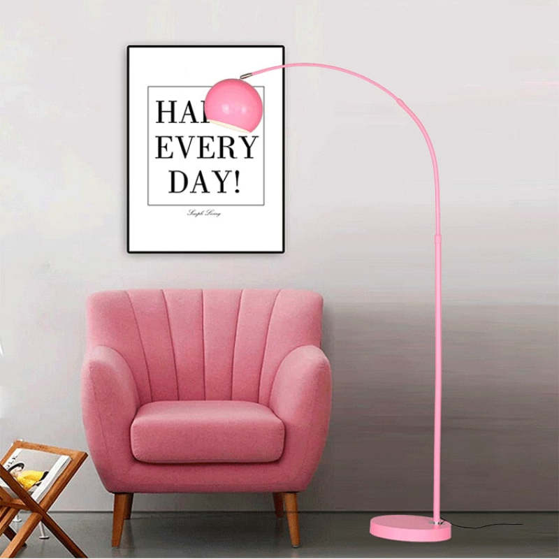 Vloerlamp Boogvorm Led Metaal Zwart Blauw Geel Roze Zilver Goud Dimbaar Woonkamer Slaapkamer