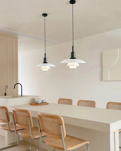 Hanglamp Glas Rond Scandinavisch Wit LED Woonkamer Eetkamer Slaapkamer Modern