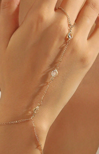 Dames Armband met Schakelketting en Zilveren Ring Sieraad