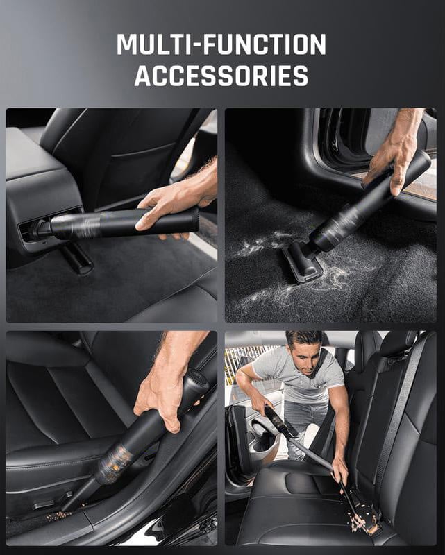Draadloze Auto Stofzuiger Met 13000Pa Zuigkracht 30AW Borstelloze Motor USB C Snelladen HEPA Filter Compact Handstofzuiger Voor Auto Interieur